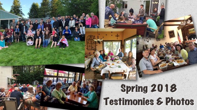 Sring 2018 testimonies and photos